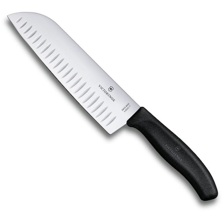 Swiss Army Brands 2022 Victorinox Kitchen Swiss Classic Santoku 7In Granton Blade, 10.75In Width At Handle Black VIC-6.8523.17